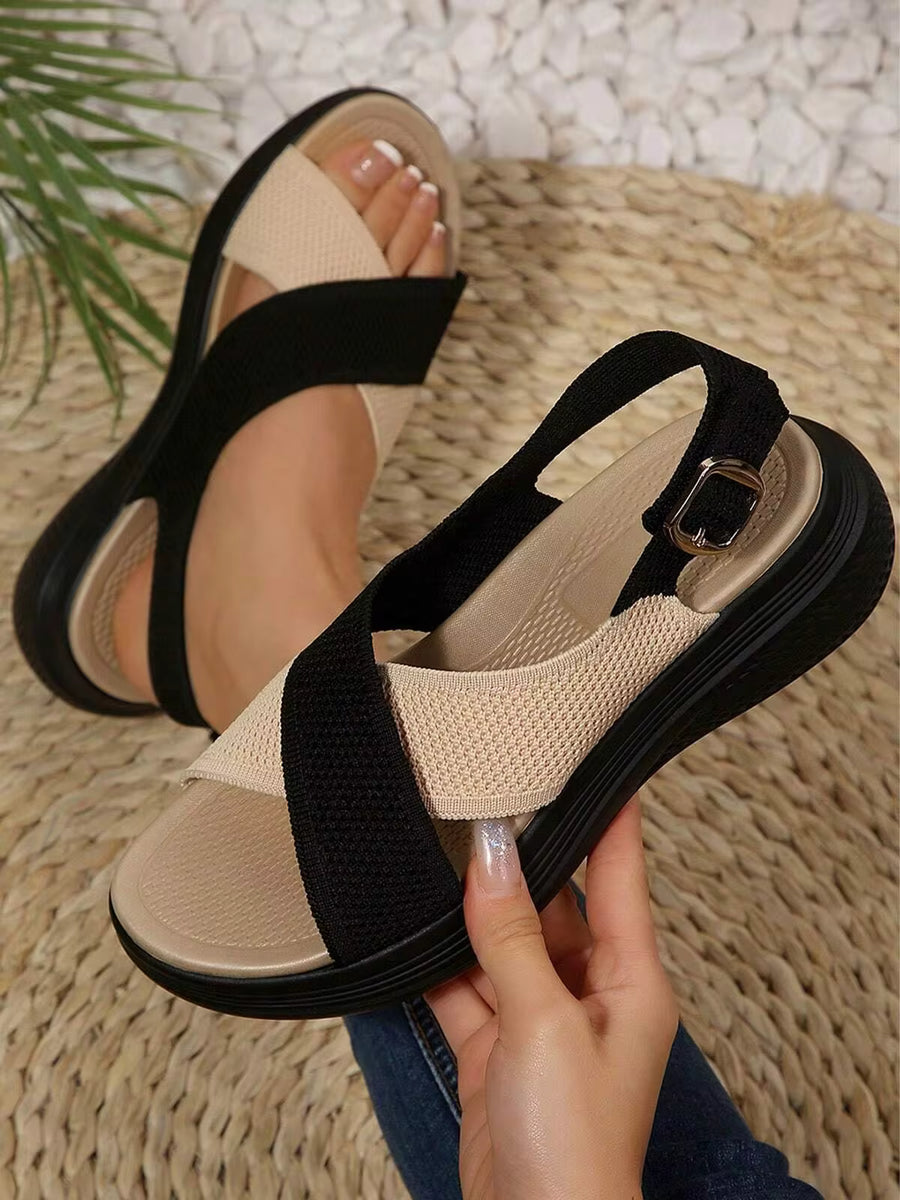 Stylish Women's Sandals - Lightweight & Non-Slip Soles For Summer Casual Wear - Open-Toe Slippers.