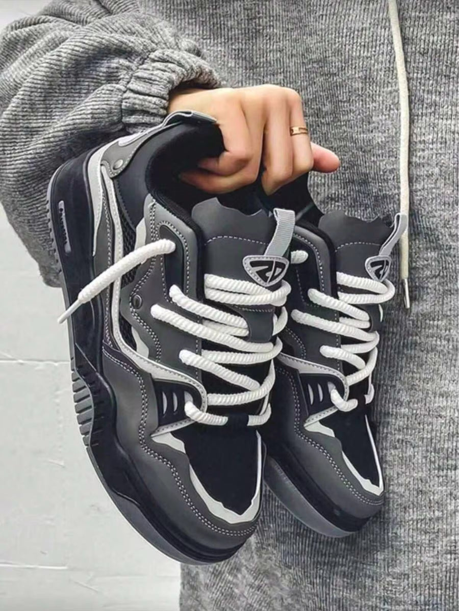 Men's Street Basketball Sneakers - Retro Low Top Shoes